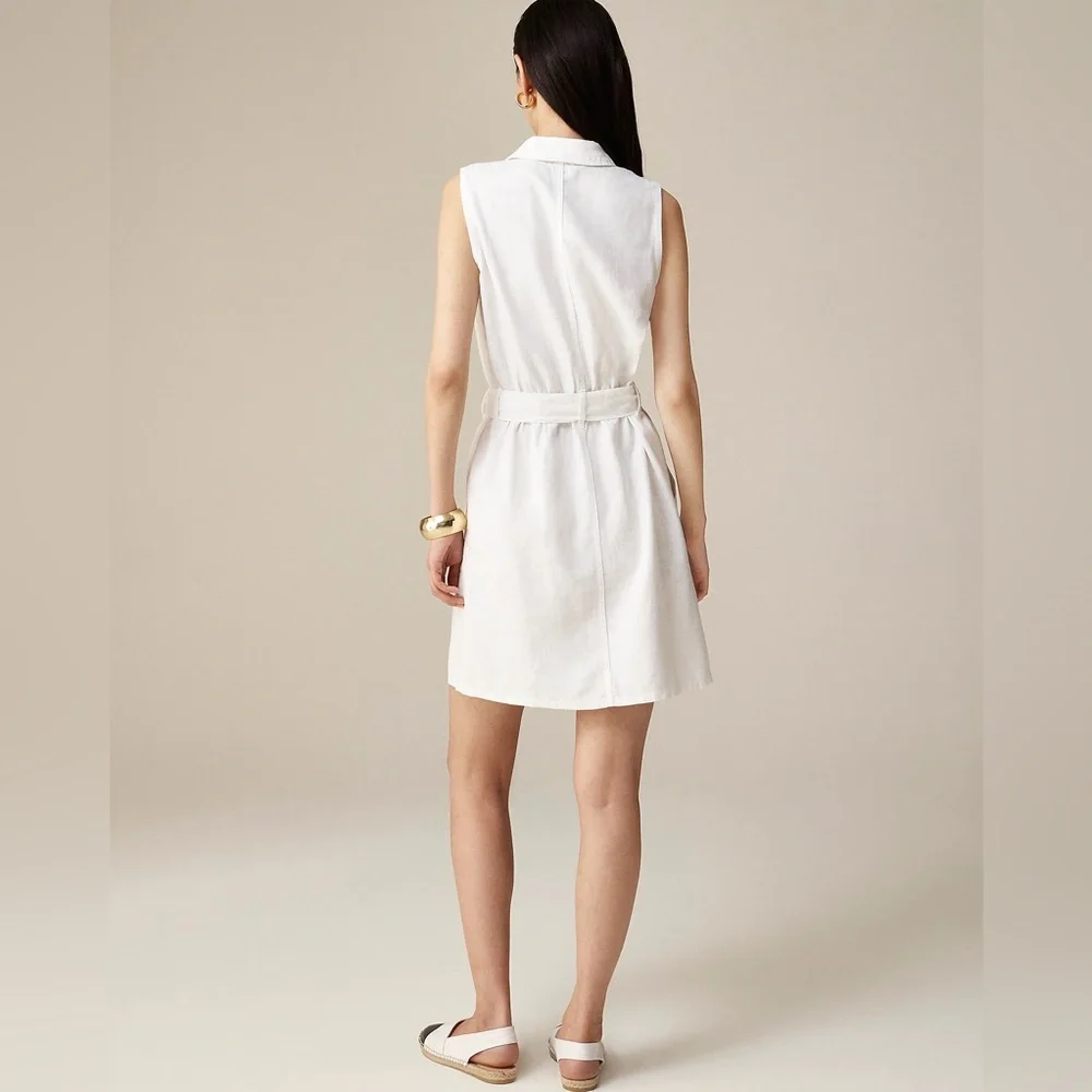 J.Crew Zip-front linen-blend dress CA422
